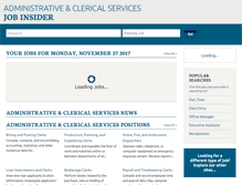 Tablet Screenshot of administrativejobinsider.com